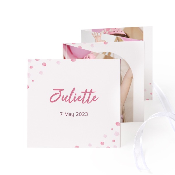 Kuvakortit 10-sivua Neliö Valkoista Nauhaa - 12 kpl (8 x 8 cm)