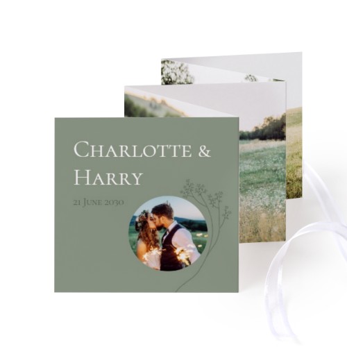 Carte portfolio Carré (lot de 12) ruban blanc (8 x 8 cm) Carte portfolio Carré (lot de 12) ruban blanc (8 x 8 cm)