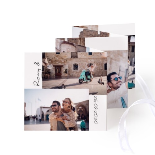 Fotokort 10 sider Kvadratisk Hvitt bånd - 12 stk (8 x 8 cm) Fotokort 10 sider Kvadratisk Hvitt bånd - 12 stk (8 x 8 cm)