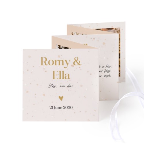 Carte portfolio Carré (lot de 12) ruban blanc (8 x 8 cm) Carte portfolio Carré (lot de 12) ruban blanc (8 x 8 cm)