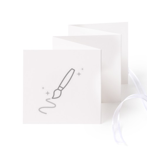 Grusskarte 10-seitig quadratisch Weisser Schleife - 12 Stk. (8 x 8 cm) Grusskarte 10-seitig quadratisch Weisser Schleife - 12 Stk. (8 x 8 cm)