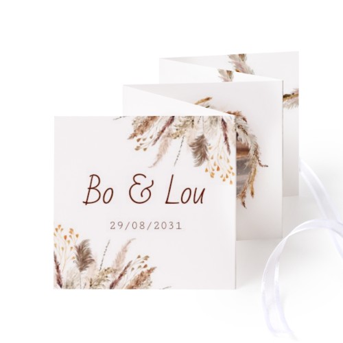 Carte portfolio Carré (lot de 12) ruban blanc (8 x 8 cm) Carte portfolio Carré (lot de 12) ruban blanc (8 x 8 cm)