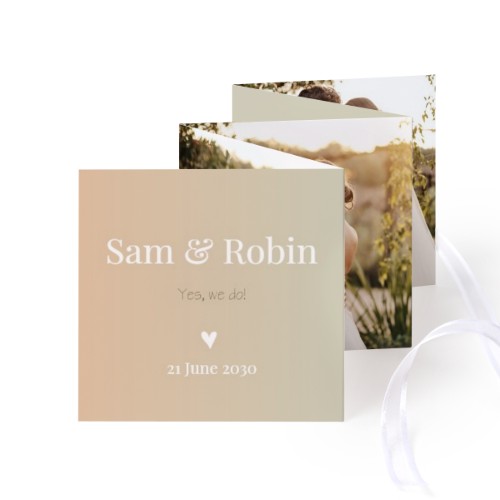 Carte portfolio Carré (lot de 12) ruban blanc (8 x 8 cm) Carte portfolio Carré (lot de 12) ruban blanc (8 x 8 cm)