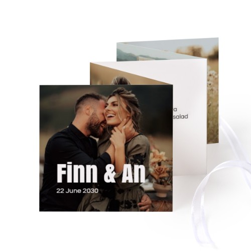 Portfoliokaart Vierkant (Set van 12) Wit lint (8 x 8 cm) Portfoliokaart Vierkant (Set van 12) Wit lint (8 x 8 cm)