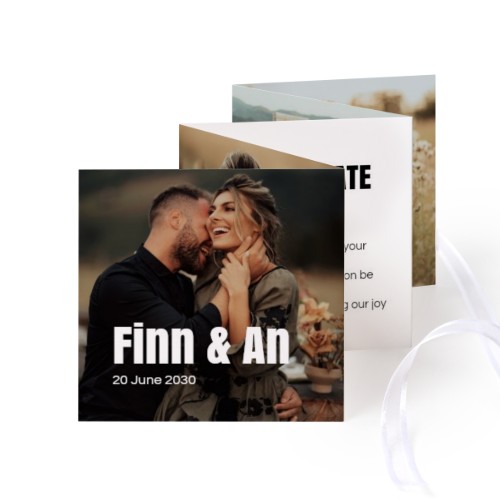 Portfoliokaart Vierkant (Set van 12) Wit lint (8 x 8 cm) Portfoliokaart Vierkant (Set van 12) Wit lint (8 x 8 cm)