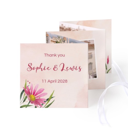 Carte portfolio Carré (lot de 12) ruban blanc (8 x 8 cm) Carte portfolio Carré (lot de 12) ruban blanc (8 x 8 cm)
