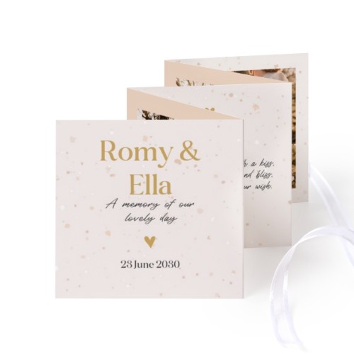 Carte portfolio Carré (lot de 12) ruban blanc (8 x 8 cm) Carte portfolio Carré (lot de 12) ruban blanc (8 x 8 cm)