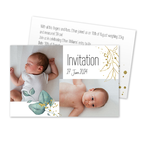 Reception Card 8,5 x 5,5 cm