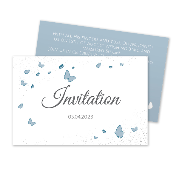 Carton d'invitation 8,5 x 5,5 cm