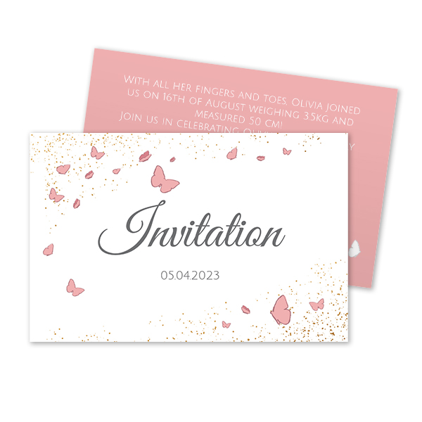Reception Card 8,5 x 5,5 cm