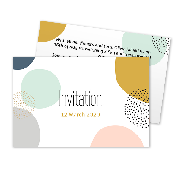 Reception Card 8,5 x 5,5 cm