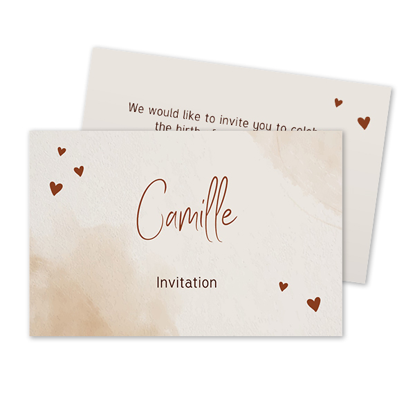 Reception Card 8,5 x 5,5 cm Reception Card 8,5 x 5,5 cm