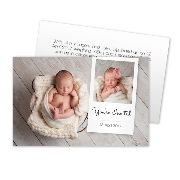 Carton d'invitation 8,5 x 5,5 cm