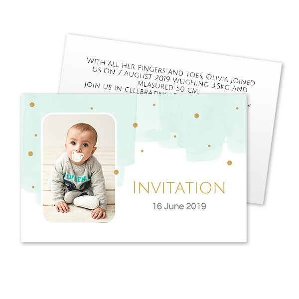 Carton d'invitation 8,5 x 5,5 cm