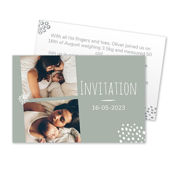 Carton d'invitation 8,5 x 5,5 cm