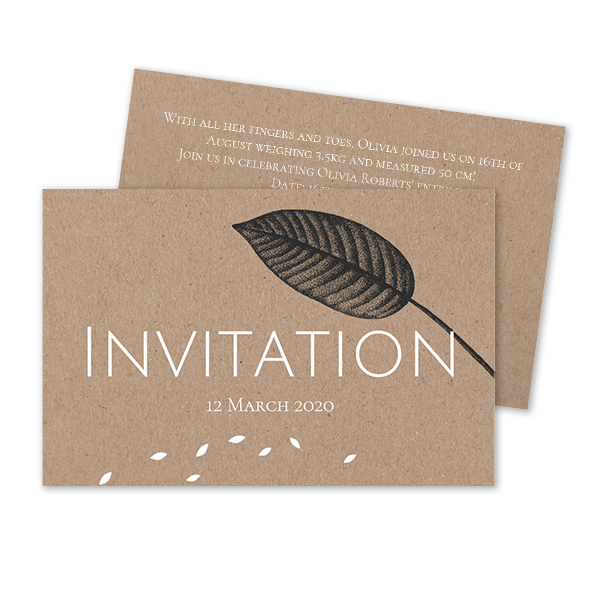 Carton d'invitation 8,5 x 5,5 cm