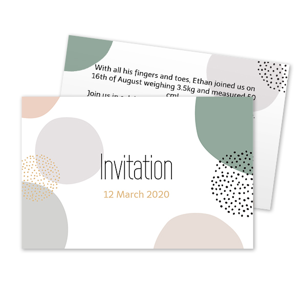 Carton d'invitation 8,5 x 5,5 cm