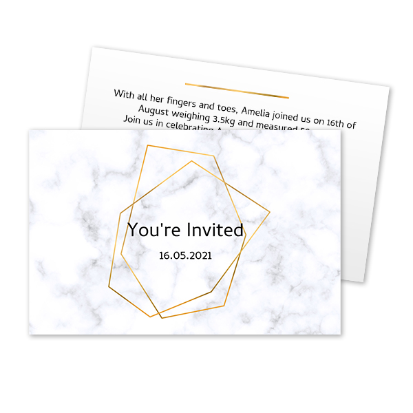 Marble Gold Geo - Text Only