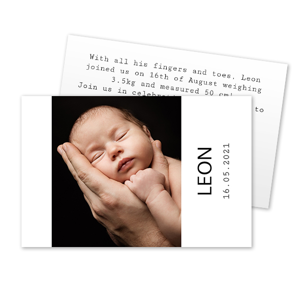 Carton d'invitation 8,5 x 5,5 cm