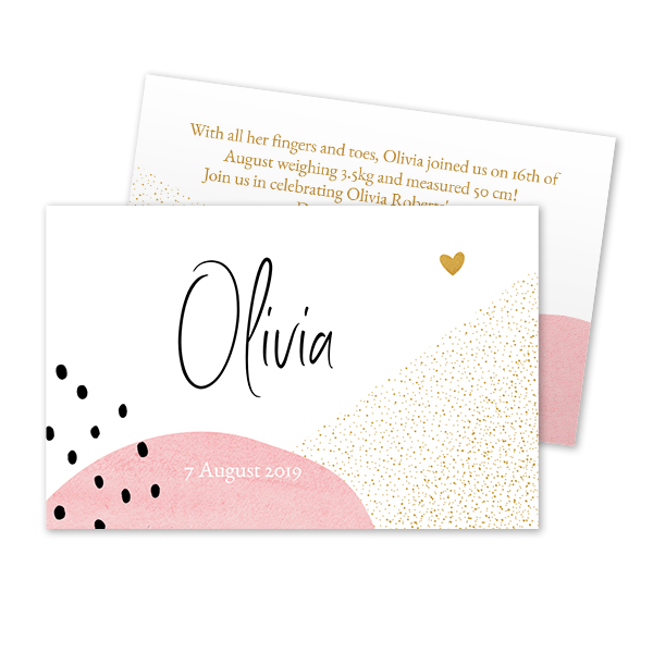 Carton d'invitation 8,5 x 5,5 cm