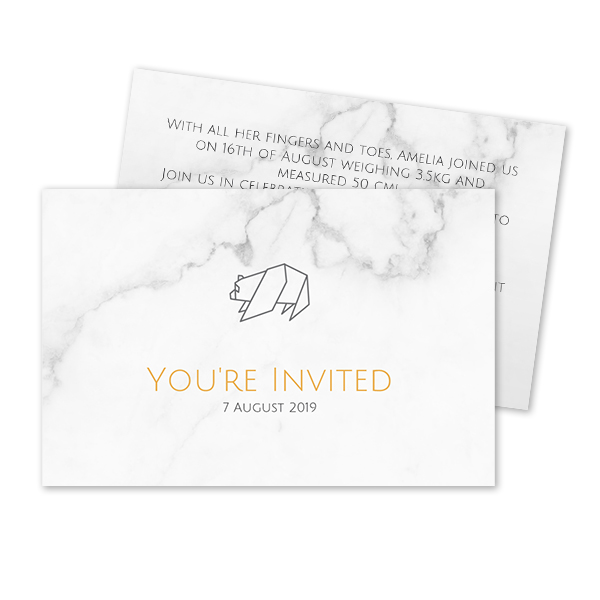 Origami Marble Bear - Text Only