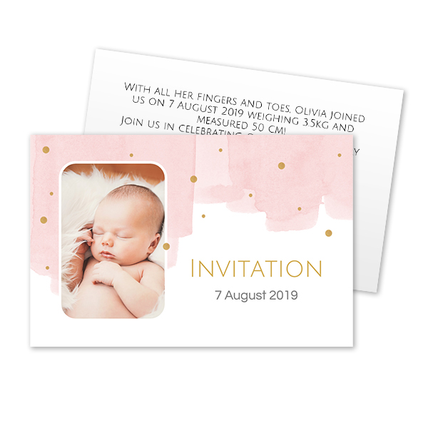 Reception Card 8,5 x 5,5 cm
