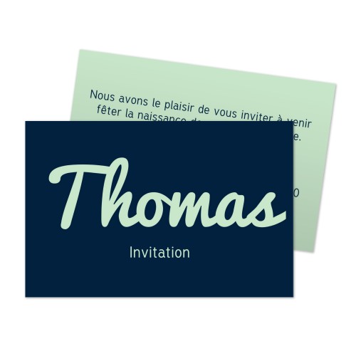 Carton d'invitation 8,5 x 5,5 cm