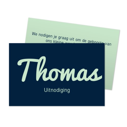 Uitnodigingskaartje 8,5 x 5,5 cm