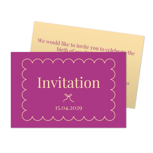 Classy Scallop Bow - Text Only