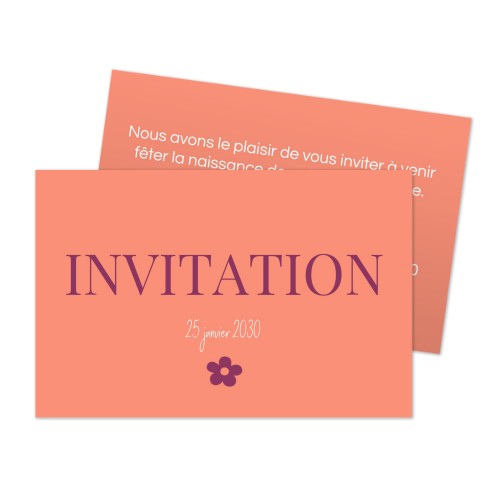 Carton d'invitation 8,5 x 5,5 cm