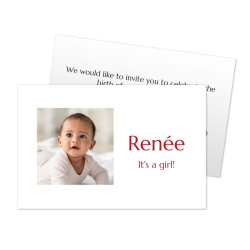 Red Text Small Photo