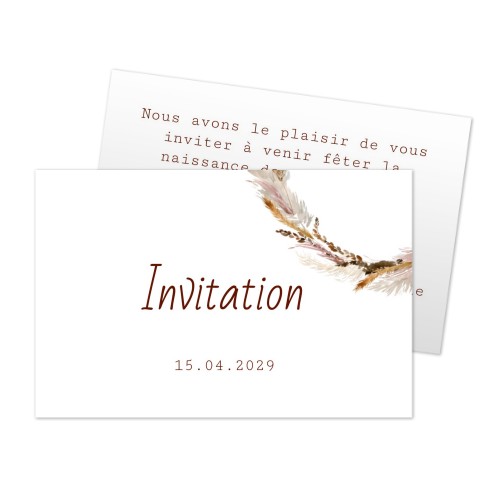 Carton d'invitation 8,5 x 5,5 cm