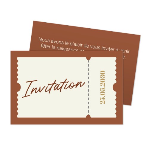 Carton d'invitation 8,5 x 5,5 cm