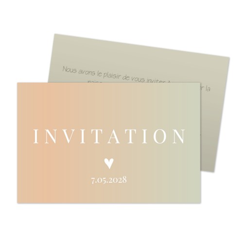 Carton d'invitation 8,5 x 5,5 cm