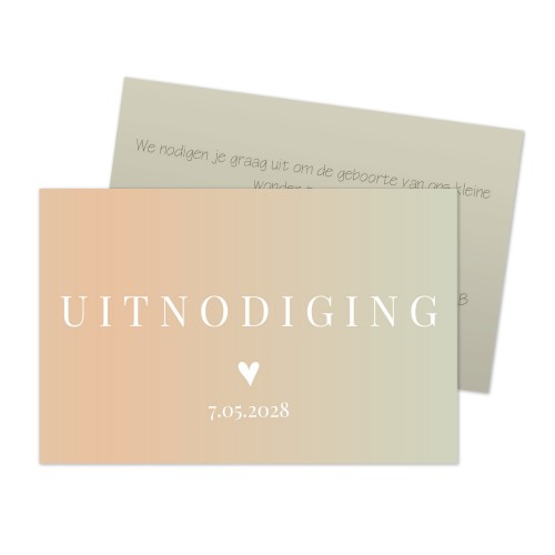 Uitnodigingskaartje 8,5 x 5,5 cm