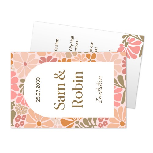 Boho Floral Arch Invitation