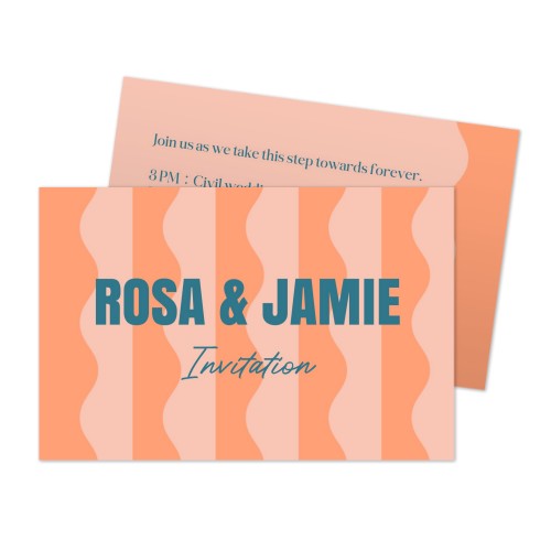 Color Blocking Waves Invitation