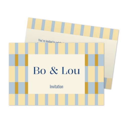 Elegant Stripe Frame Invitation