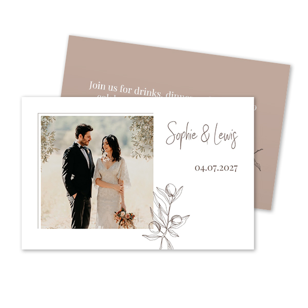 Carton d'invitation 8,5 x 5,5 cm