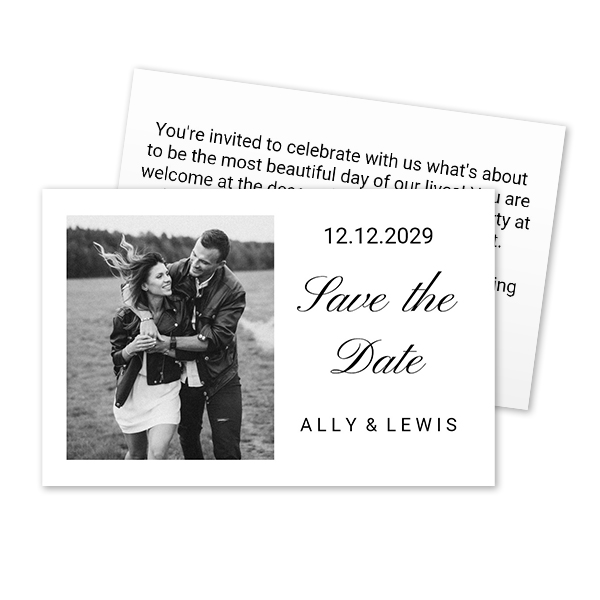 Reception Card 8,5 x 5,5 cm