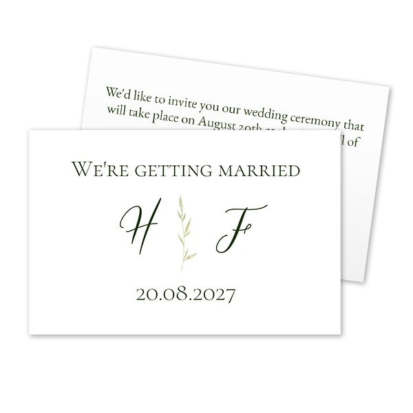 Carton d'invitation 8,5 x 5,5 cm