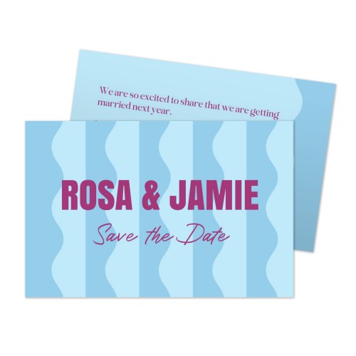 Color Blocking Waves Invitation