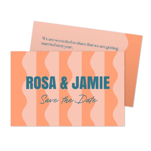 Color Blocking Waves Invitation Color Blocking Waves Invitation