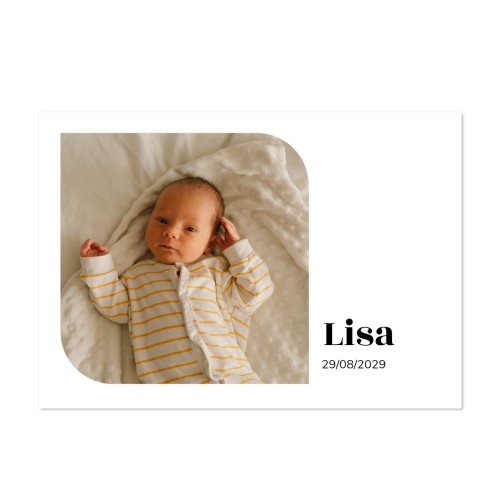 Faire-part 1 volet Paysage 14,3 x 10 cm