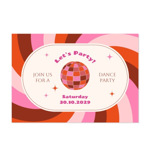 Funky Disco Party - Text Only