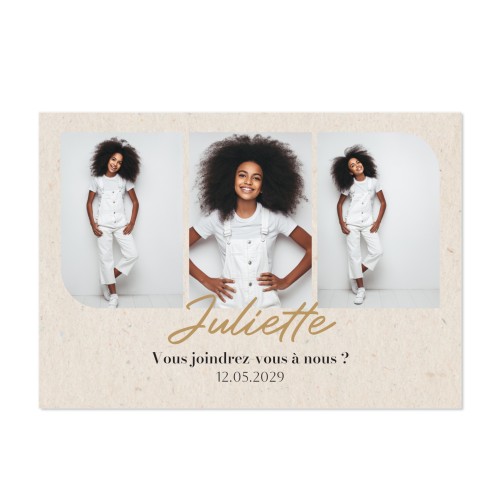 Faire-part 1 volet Paysage 14,3 x 10 cm