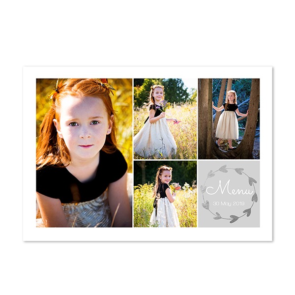 Faire-part 1 volet Paysage 14,3 x 10 cm