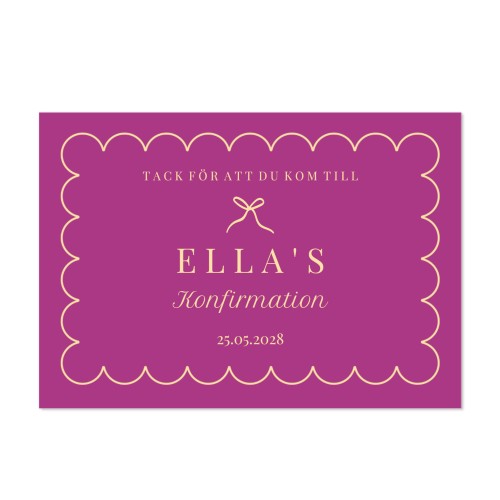 Classy Scallop Bow - Text Only