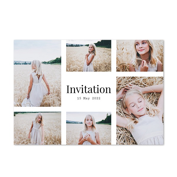 Faire-part 1 volet Paysage 14,3 x 10 cm