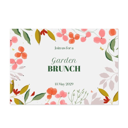 Faire-part 1 volet Paysage 14,3 x 10 cm